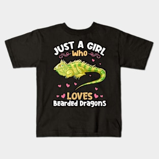 Just a Girl who loves Bearded Dragons Kids T-Shirt